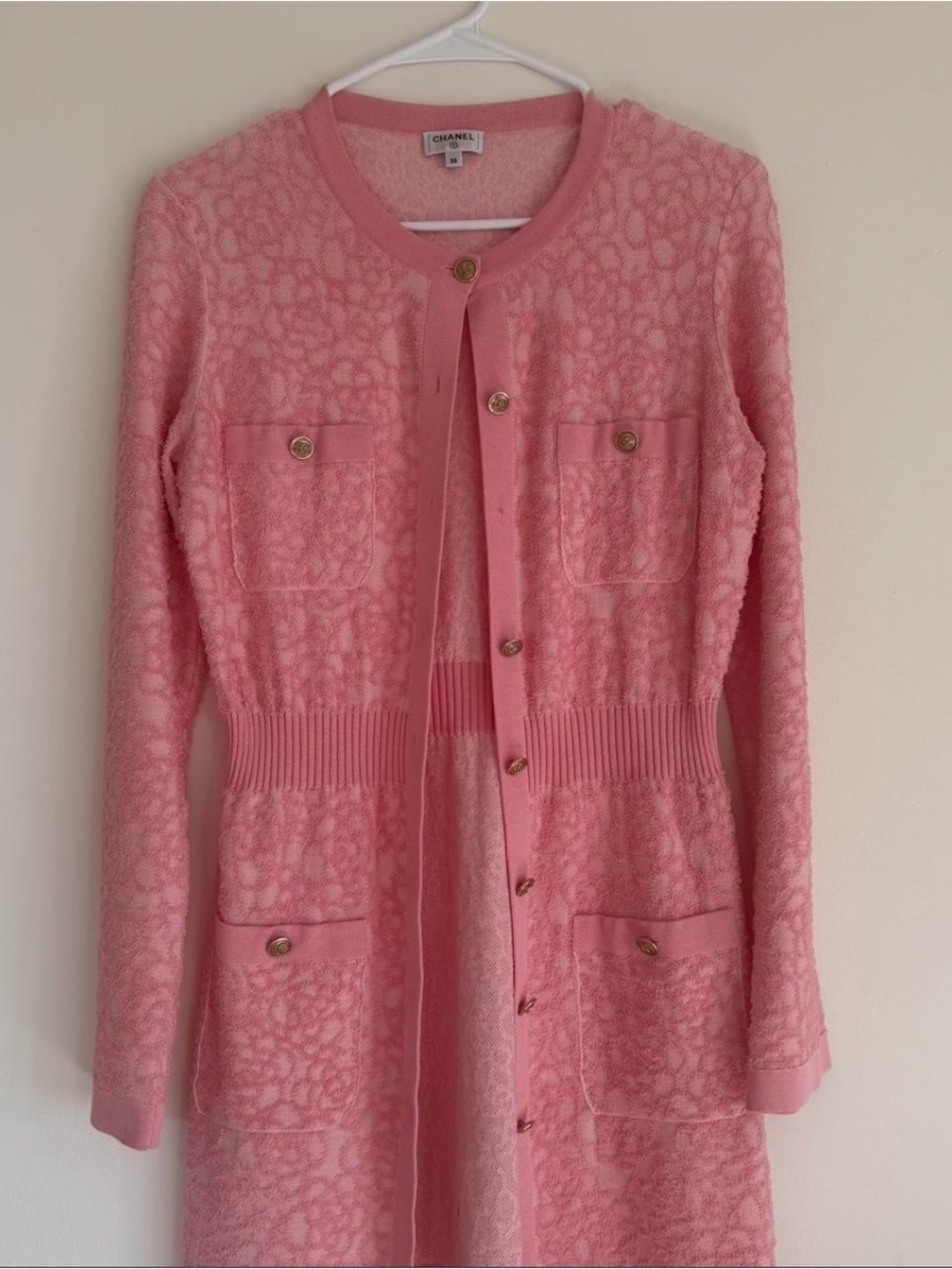 Chanel 21C Pink Knit Cardigan Dress (Pristine / Unworn)
